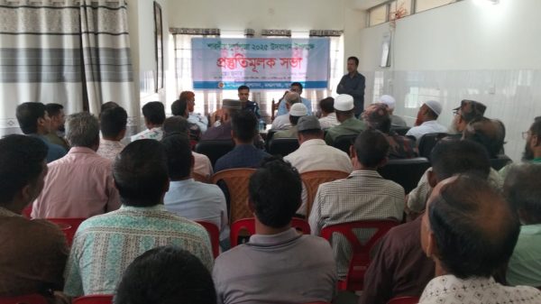মধ্যনগরে শারদীয় দুর্গাপূজা উপলক্ষে প্রস্তুতি মূলক সভা অনুষ্ঠিত