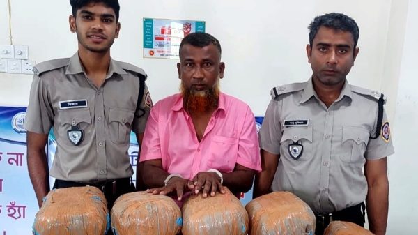 জেলা মাদকদ্রব্য নিয়ন্ত্রণ অধিদপ্তরের অভিযানে কেন্দুয়া ২৮ কেজি গাঁজা সহ আটক — ১