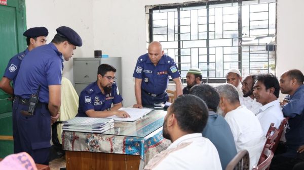 চল্লিশা বিটে চোরা—চালান, মাদক, ও বাল্য বিবাহ প্রতিরোধ সংক্রান্ত মতবিনিময় সভা অনুষ্ঠিত