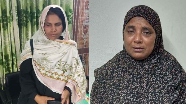 পূর্বধলায় ভারতীয় কম্বলসহ দুই নারী আটক