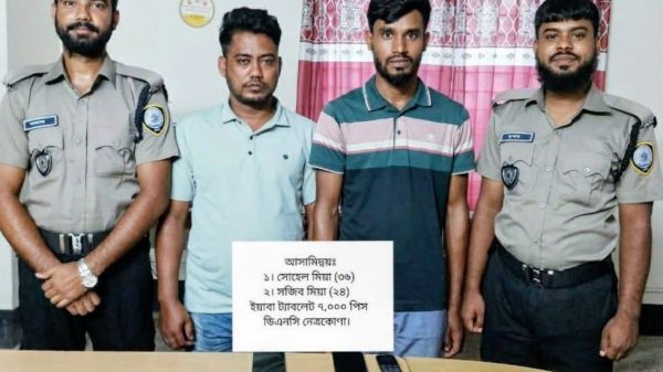 নেত্রকোণায় ৭ হাজার পিস ইয়াবাসহ আটক ২