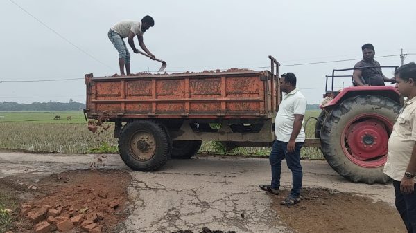 বারহাট্টায় নিজ উদ্দ্যোগে রাস্তা সংস্কার করলেন উপজেলা বিএনপির শিক্ষা বিষয়ক সম্পাদক