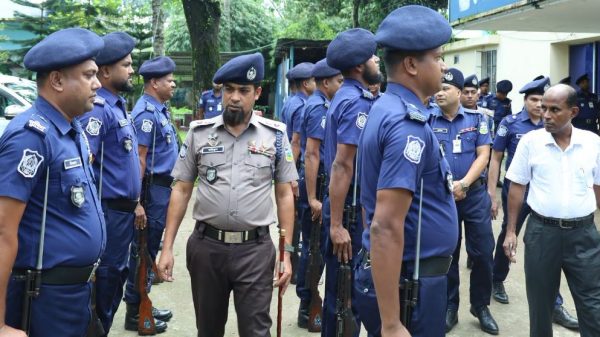 মোহনগঞ্জ থানা বার্ষিক পরিদর্শন করলেন পুলিশ সুপার মো: তরিকুল ইসলাম